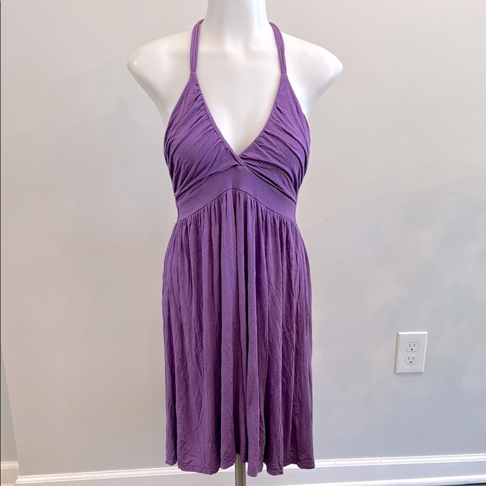 Lani Casual Small Purple Halter Dress